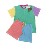 90's Neon Shortee Waffle Cotton Set