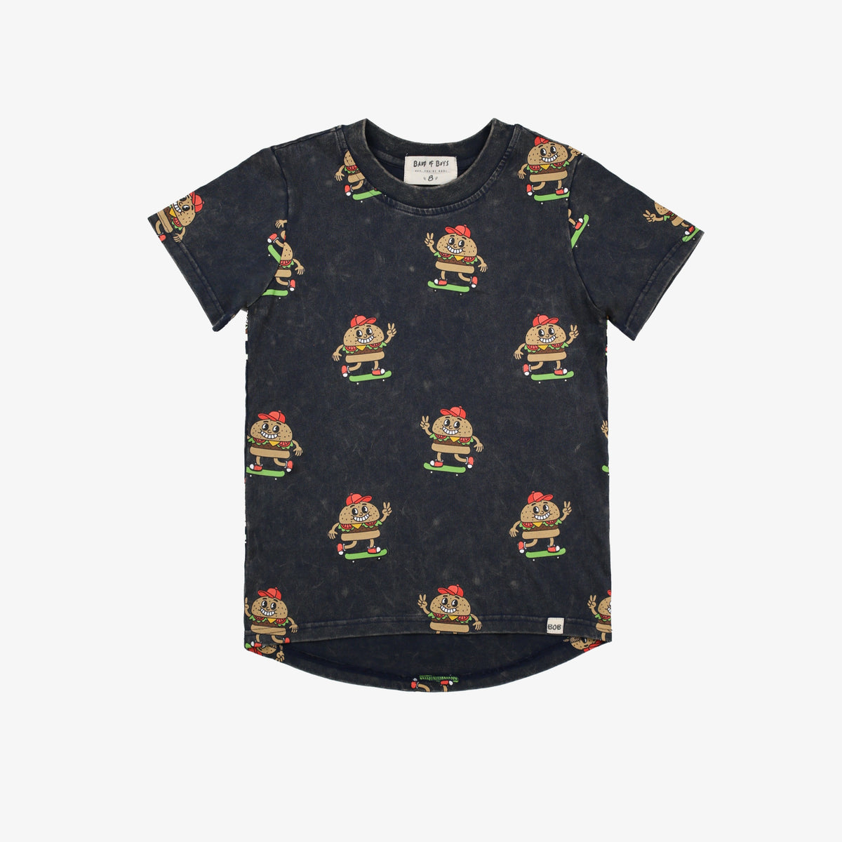 Navy Wash Burger Repeat Tee