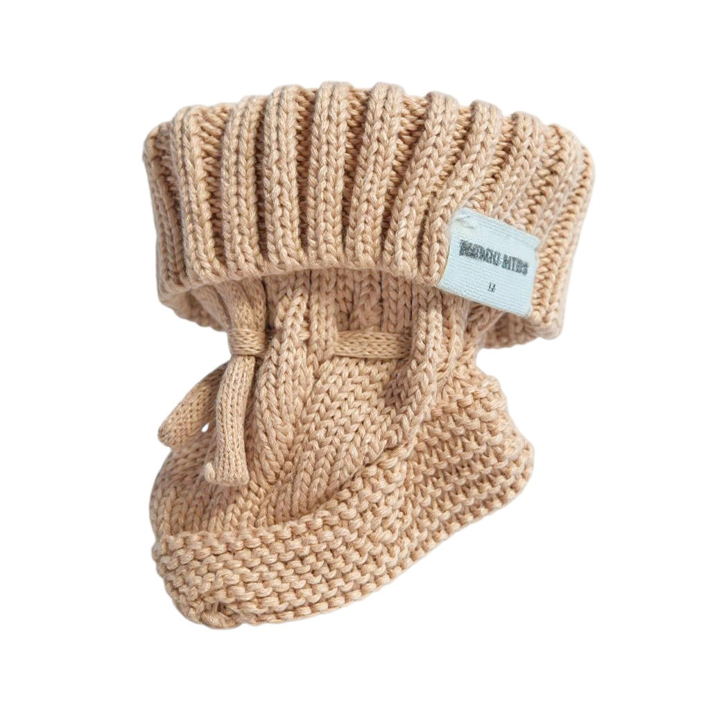 Knitted Baby Booties (Latte)