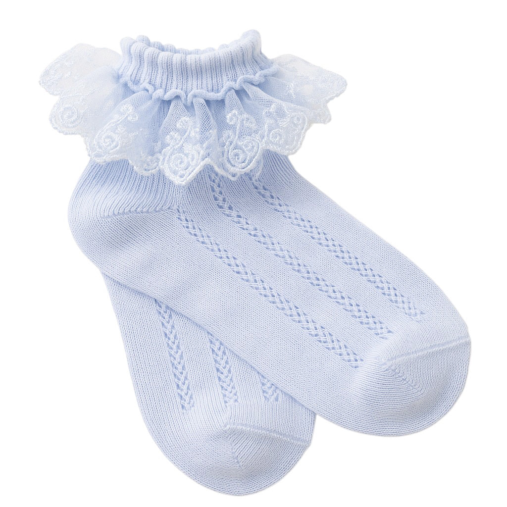 Frill Ankle Socks (Mauve)