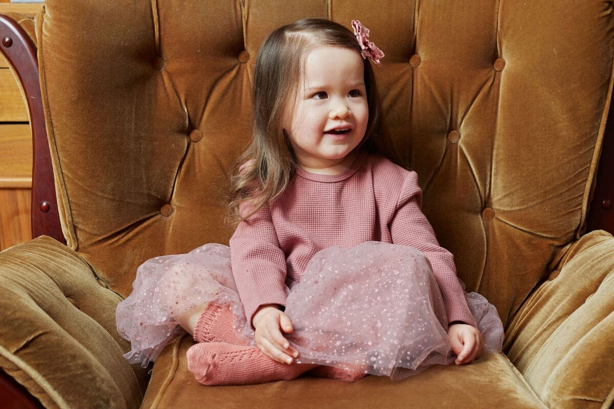 Berry Waffle Tutu Dress