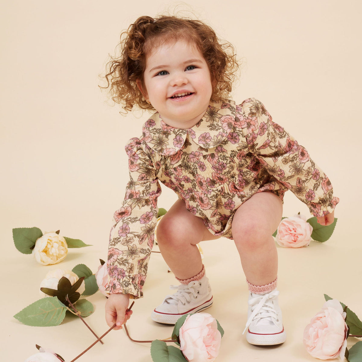 Buttercup Baby Collared Romper