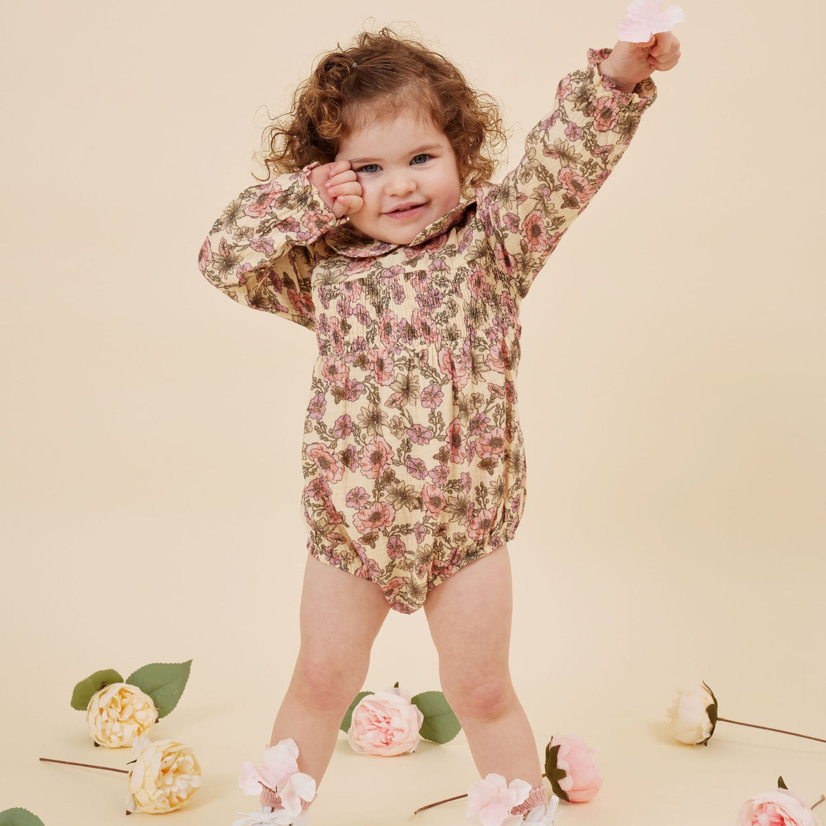 Buttercup Baby Collared Romper