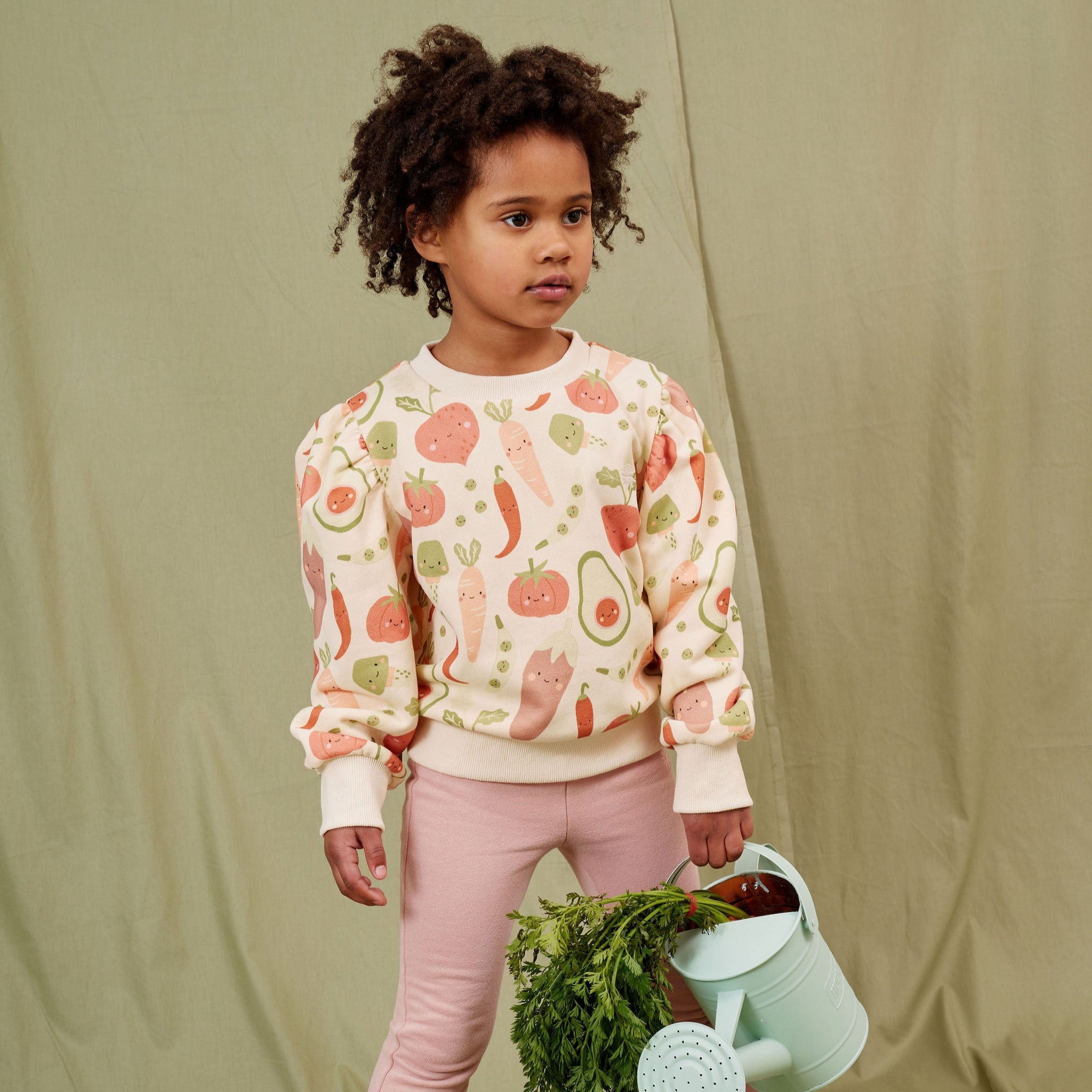 Veggie Crew Yardage Puff Sweater