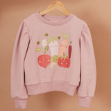 Veggie Crew Placement Puff Sweater