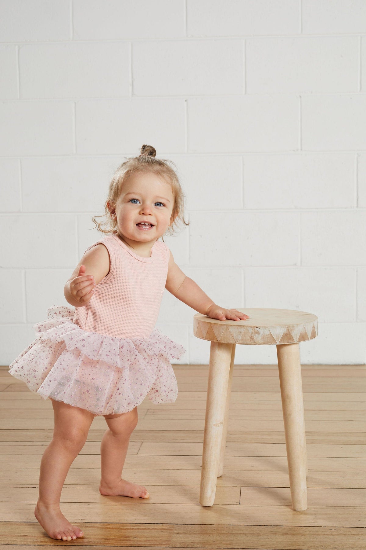 Peony Waffle Tutu Romper