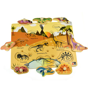 2 in 1 Dinosaur Peg Puzzle