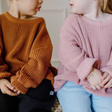 Chunky Cotton Knit Jumper (Terracotta)