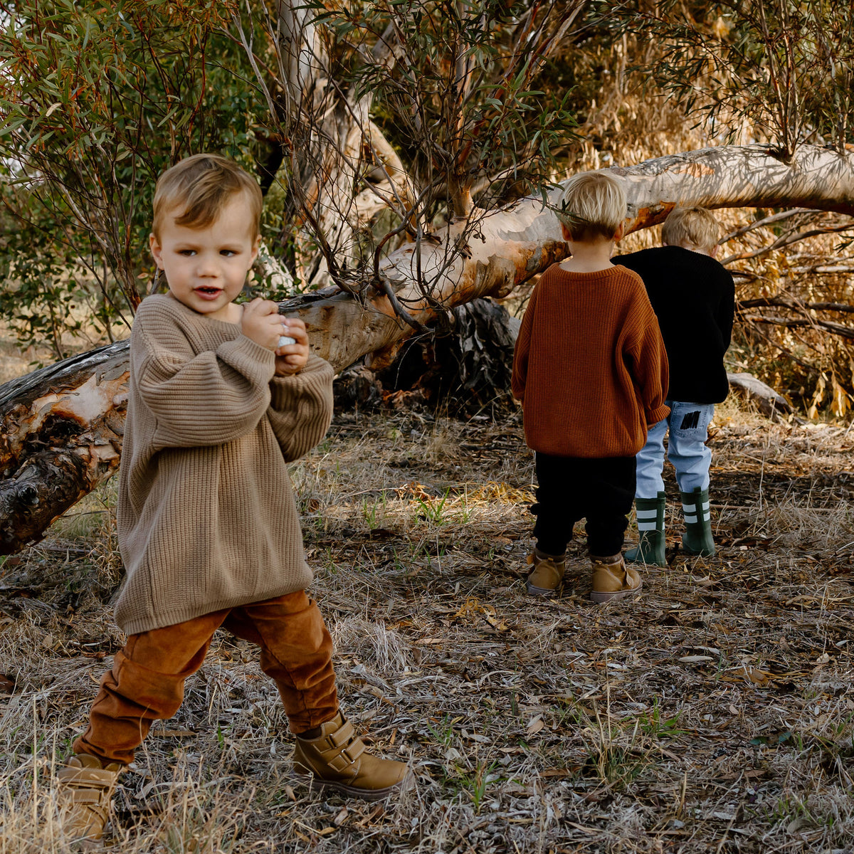 Chunky Cotton Knit Jumper (Latte)