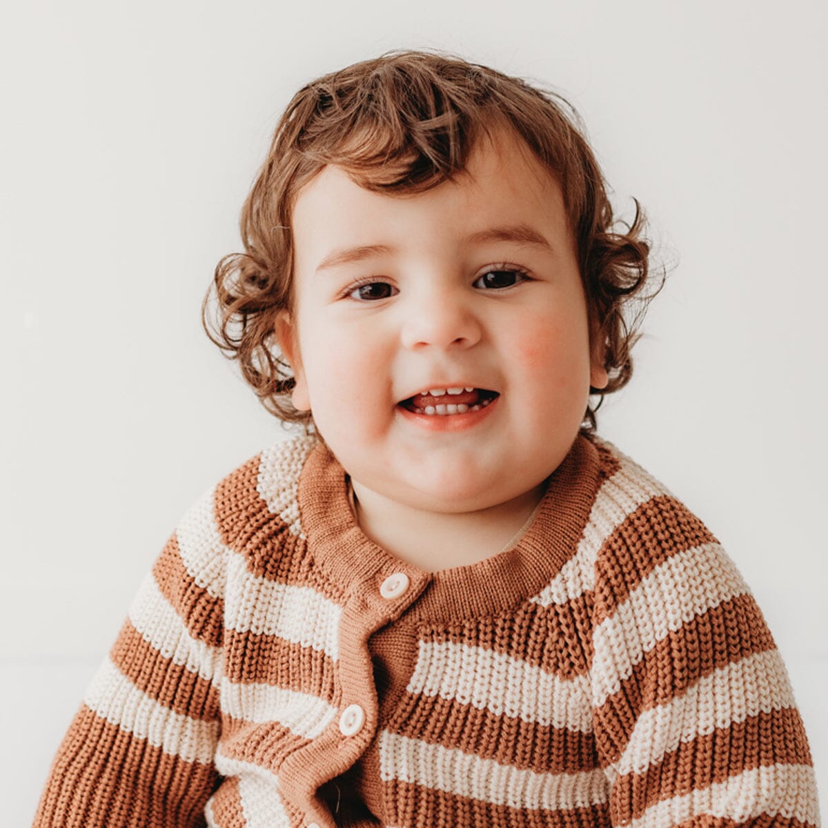 Chocolate Knit Striped Cardigan