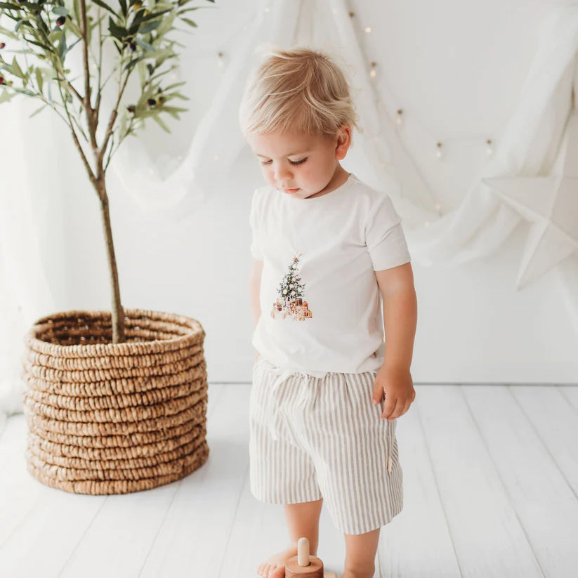 Glistening Tree Tee - Eggnog