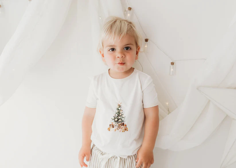 Glistening Tree Tee - Eggnog