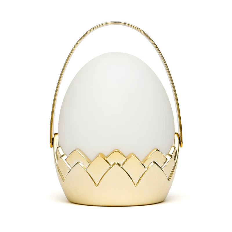 Dragon Egg Carry Lantern - White & Gold