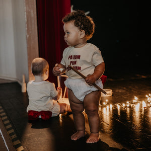 Little Drummer Baby Tee (Custard)