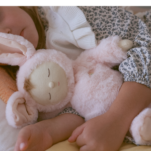 Lullaby Cozy Dinkum Bunny Moppet - Pink