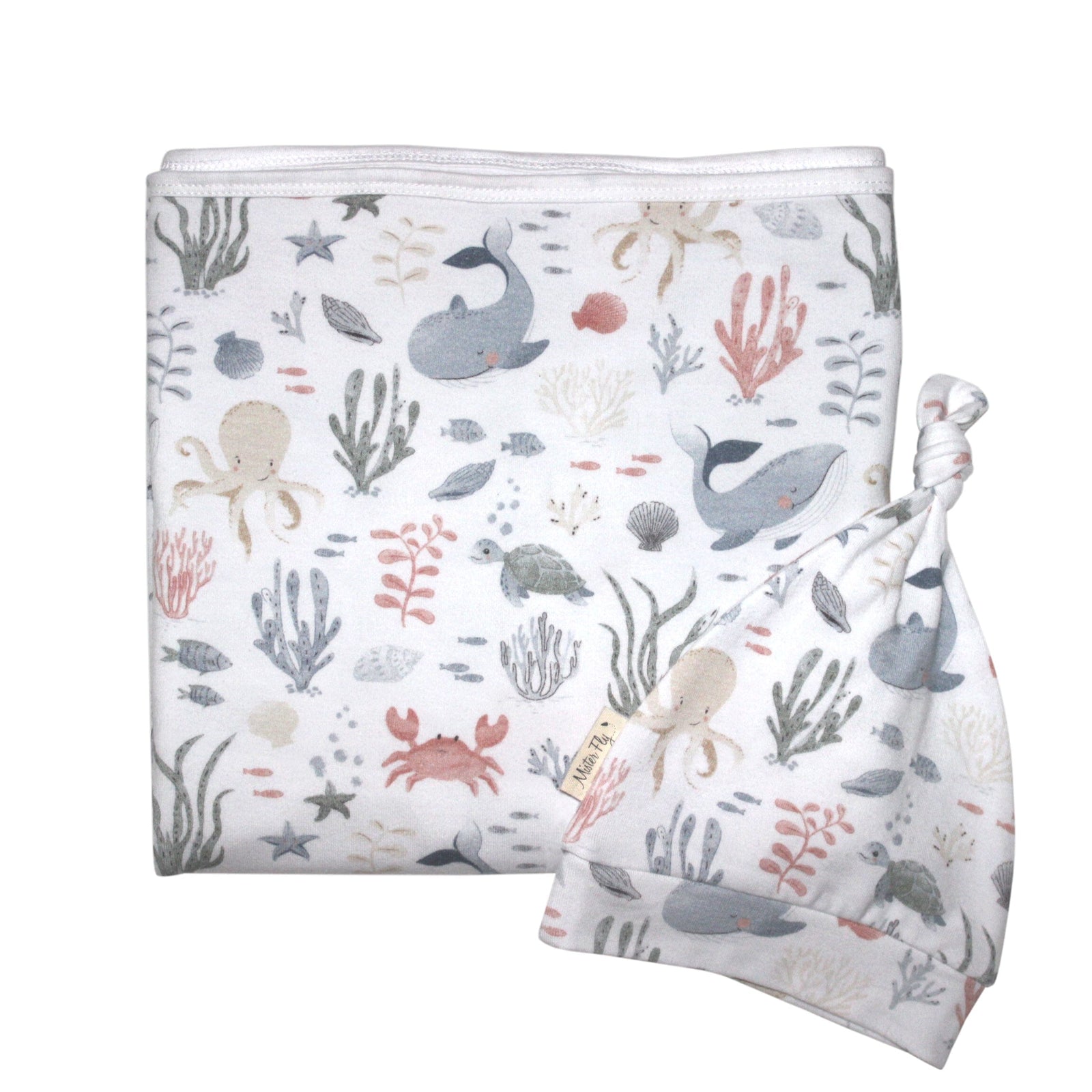 Ocean Wrap & Beanie Set