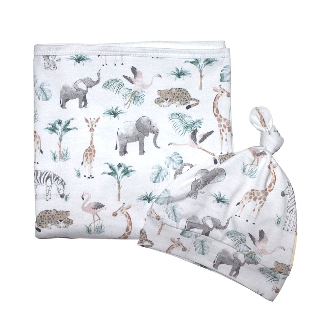 Safari Wrap & Beanie Set