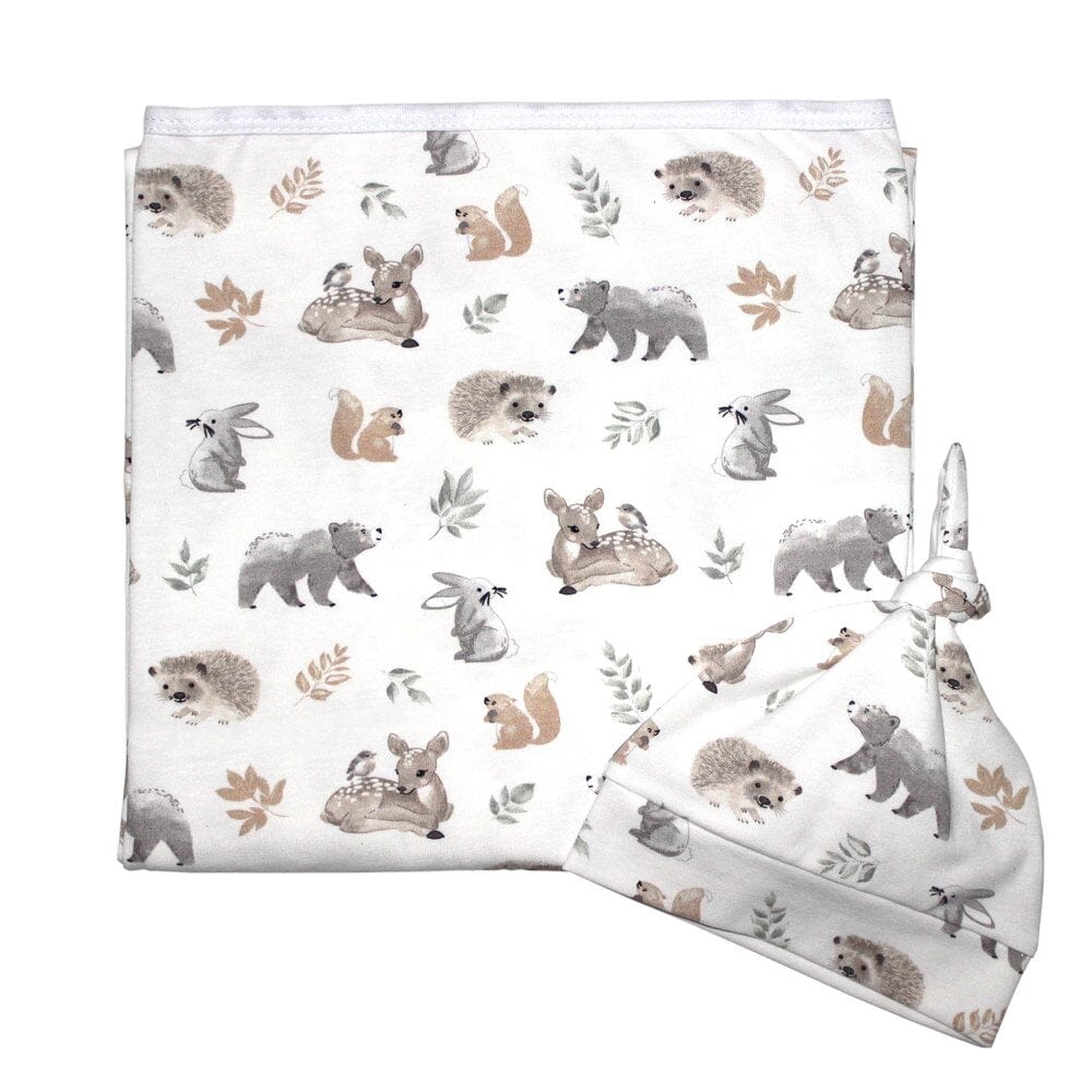 Forest Wrap & Beanie Set Kawaii Kids