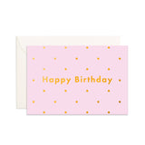 Birthday Lilac Dots Mini Greeting Card
