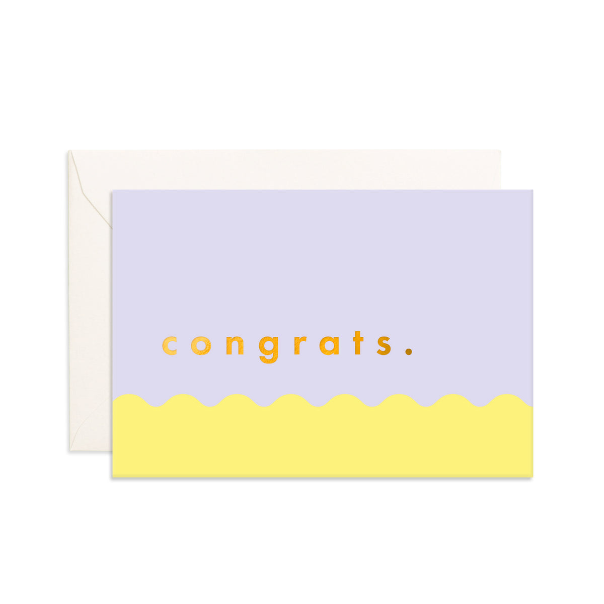 Congrats Lilac Ripple Mini Greeting Card