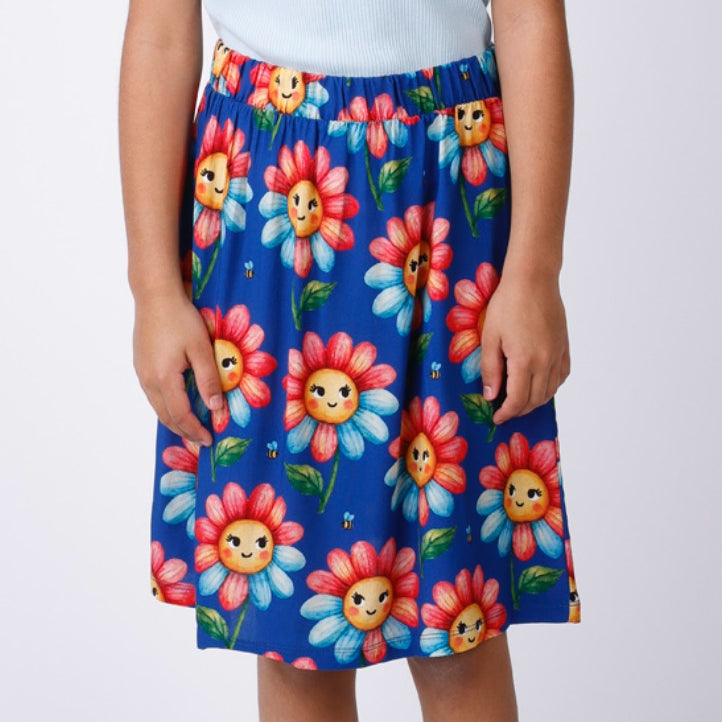 Minti Flower And Bee Woven Skirt