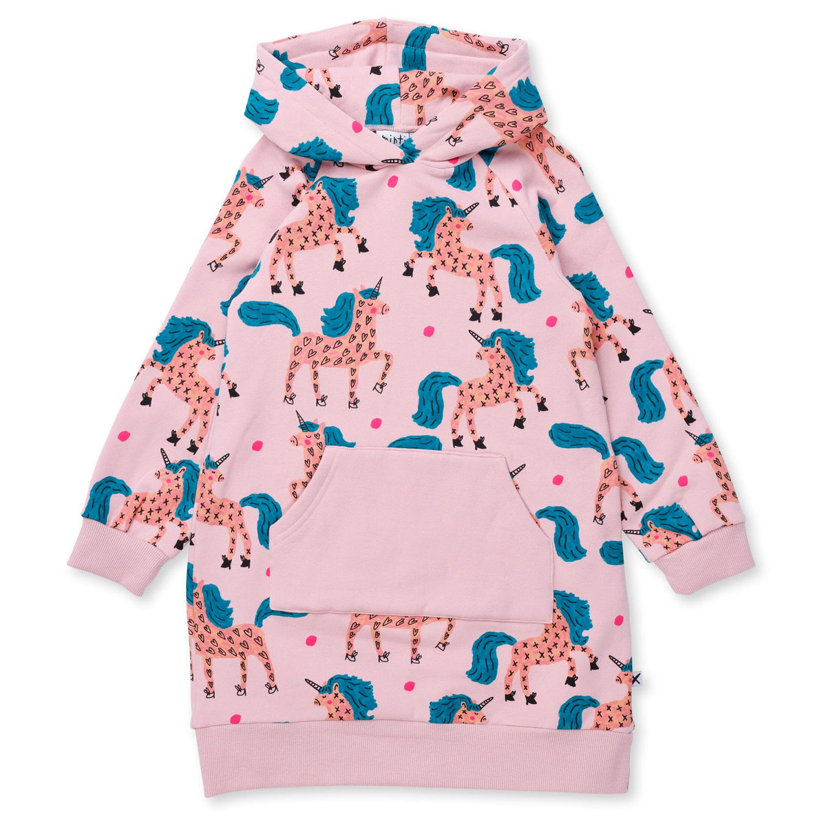 Dancing Unicorns Furry Hoodie Dress
