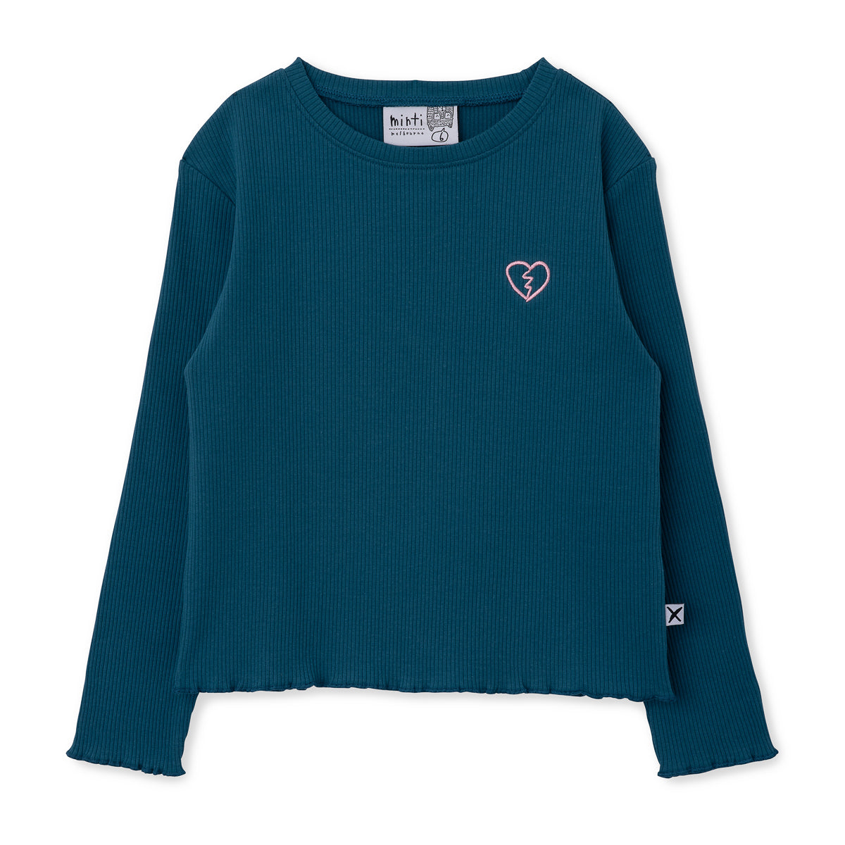 Minti Sketched Heart Ribbed Tee