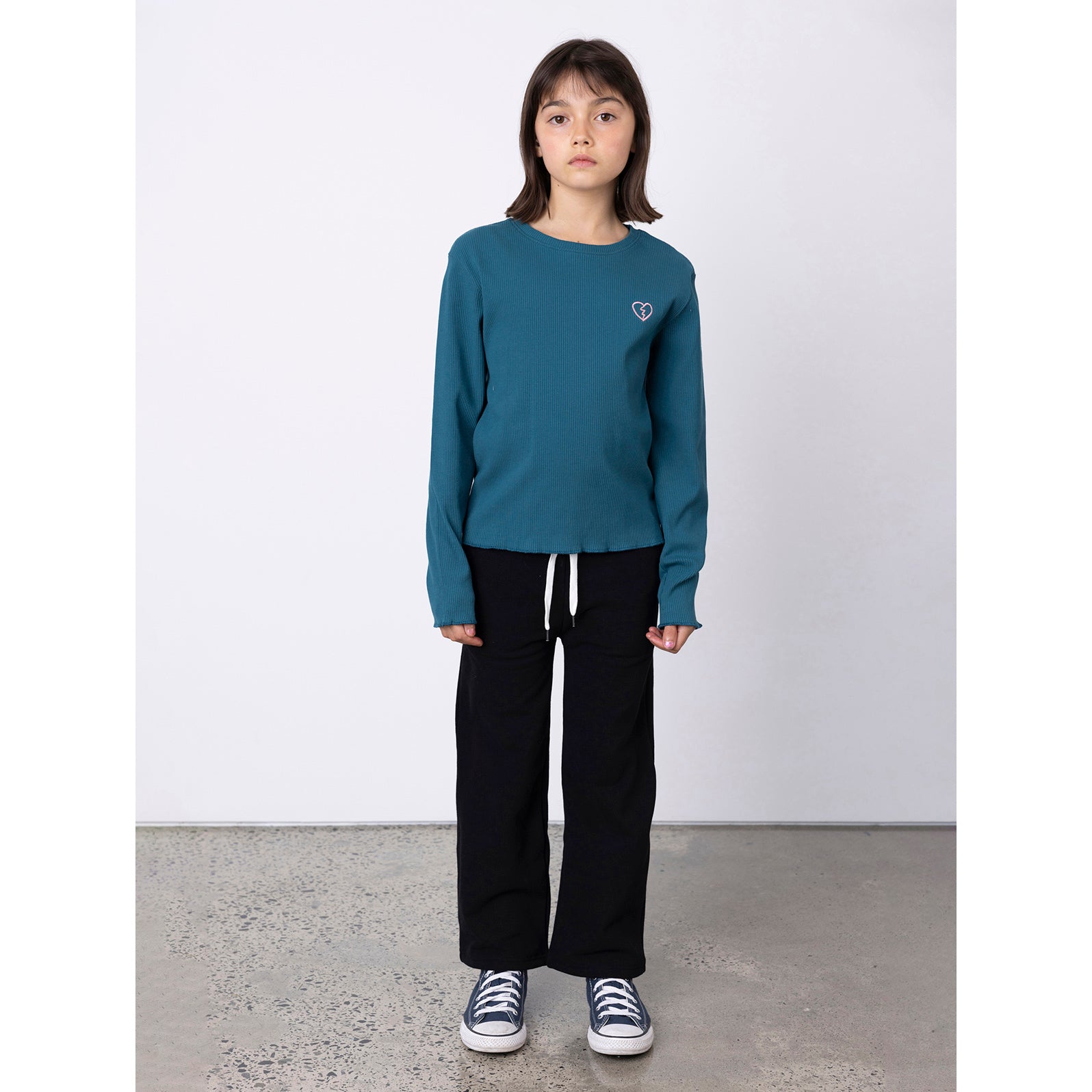 Minti Sketched Heart Ribbed Tee