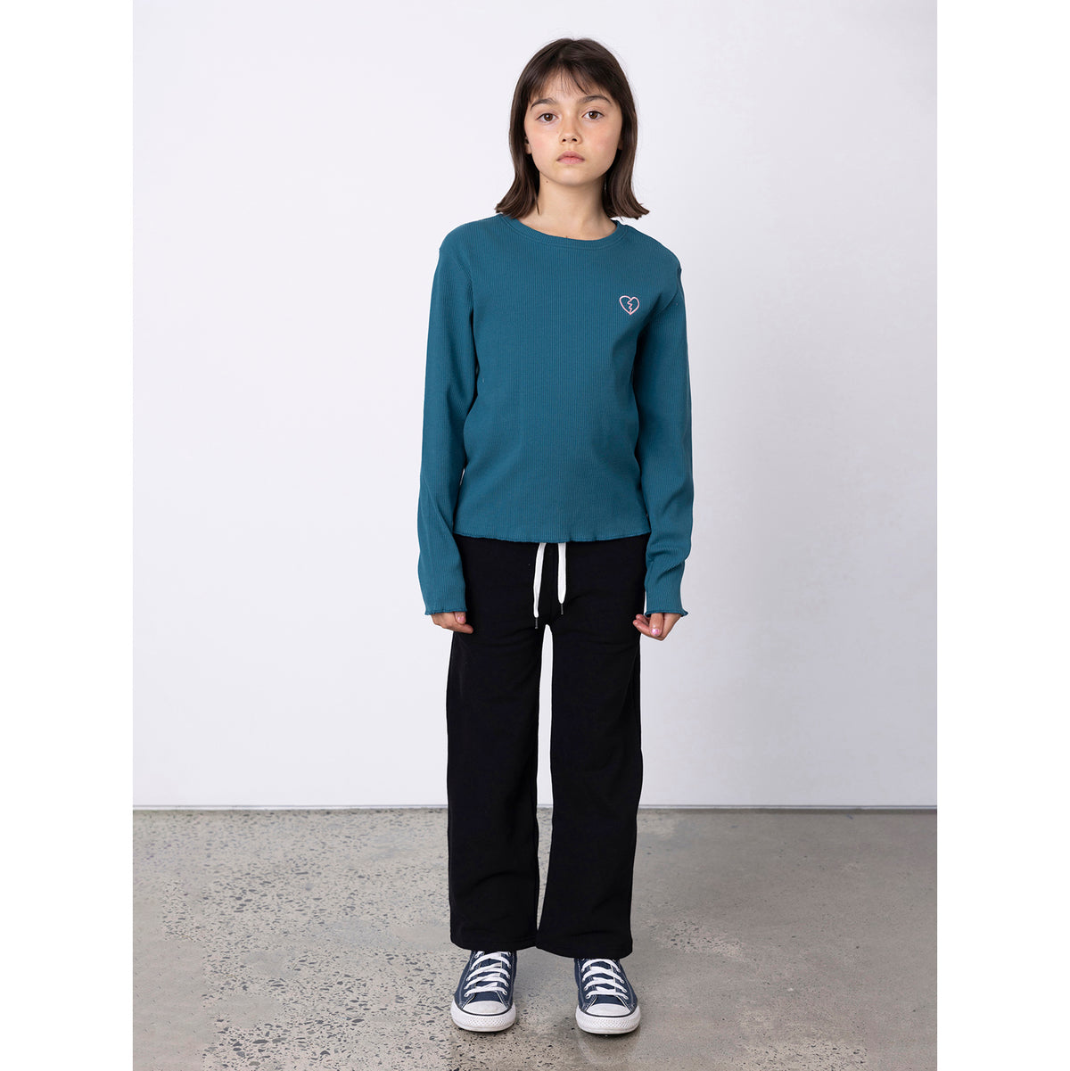 Minti Sketched Heart Ribbed Tee