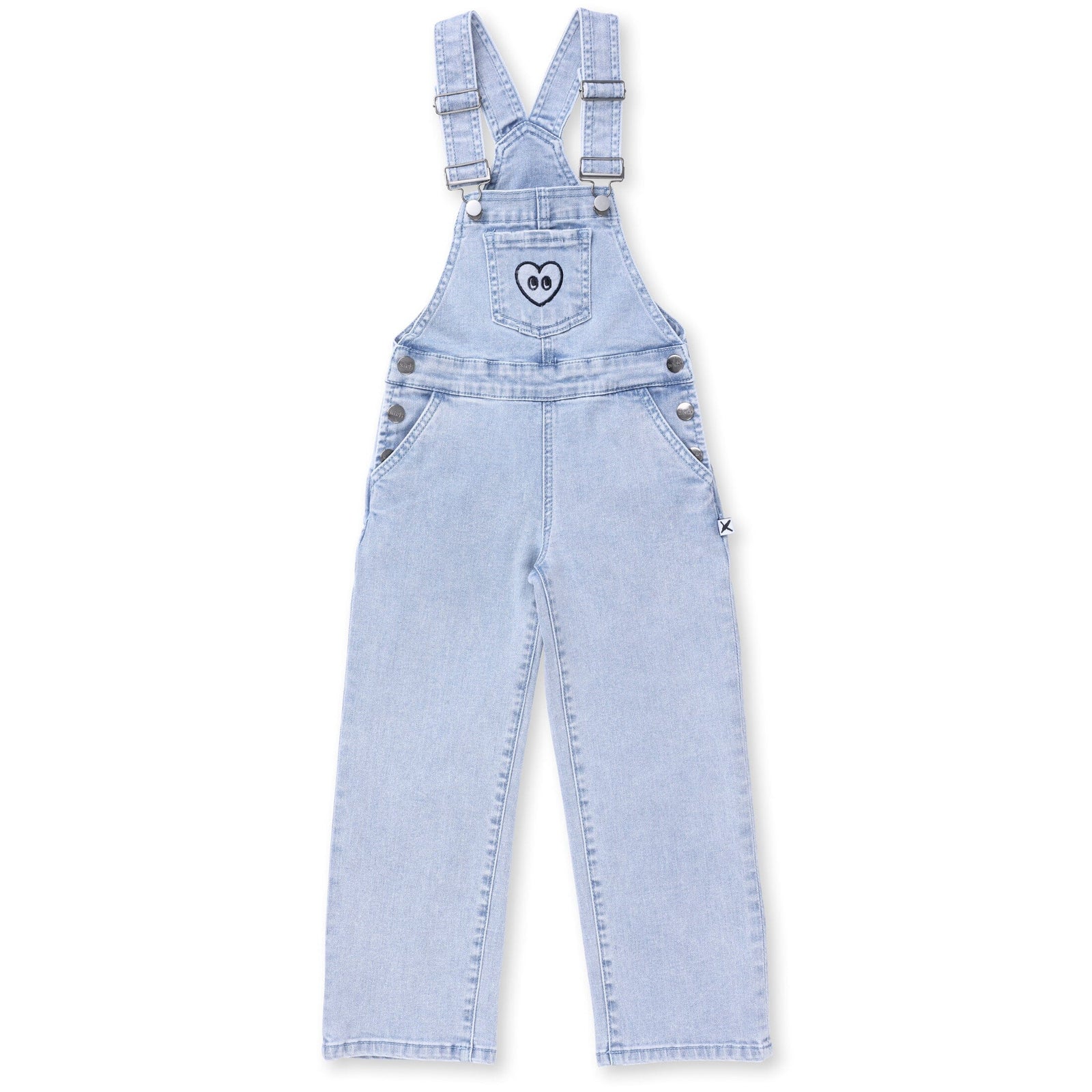 Happy Heart Denim Overalls