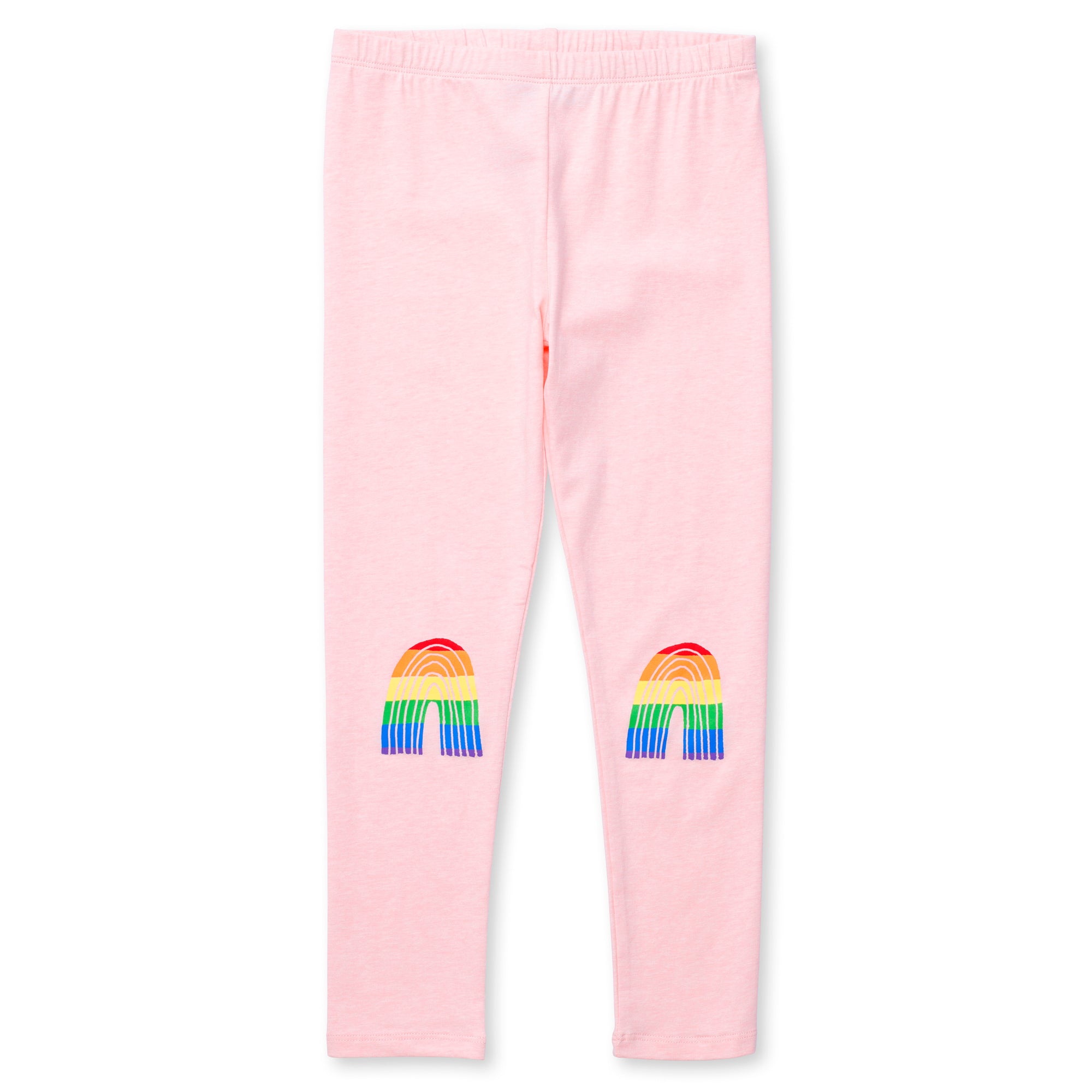 Stripey Rainbow Tights (Pink Marle)