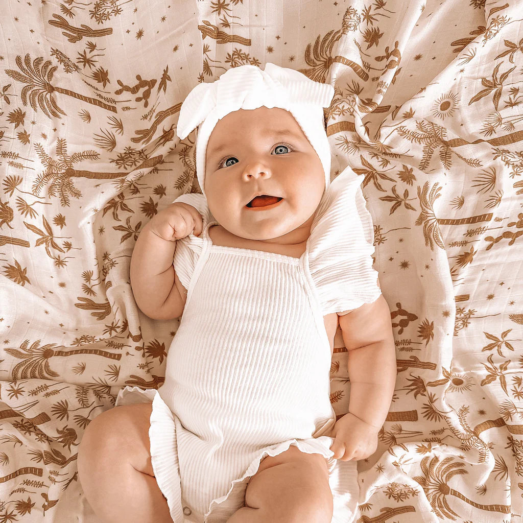 Desert Palms Organic Muslin Swaddle Wrap
