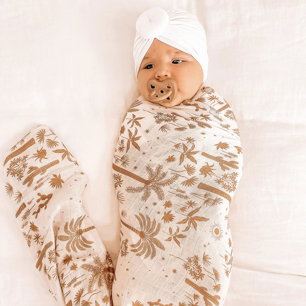 Desert Palms Organic Muslin Swaddle Wrap