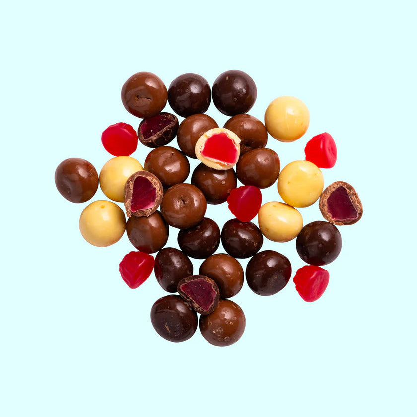 Mixed Choc Coated Raspberries 200g