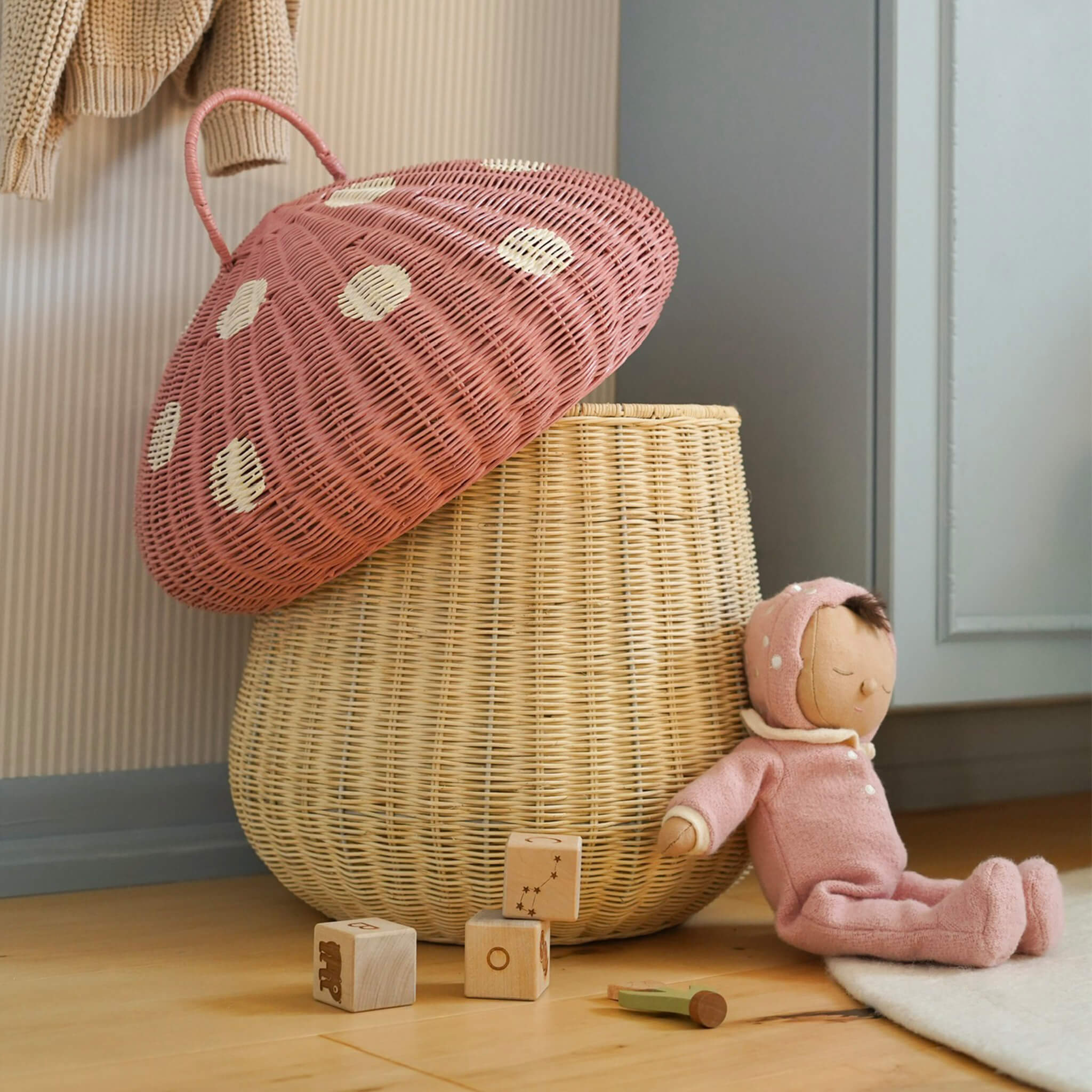 Mushroom Storage Basket (Musk)