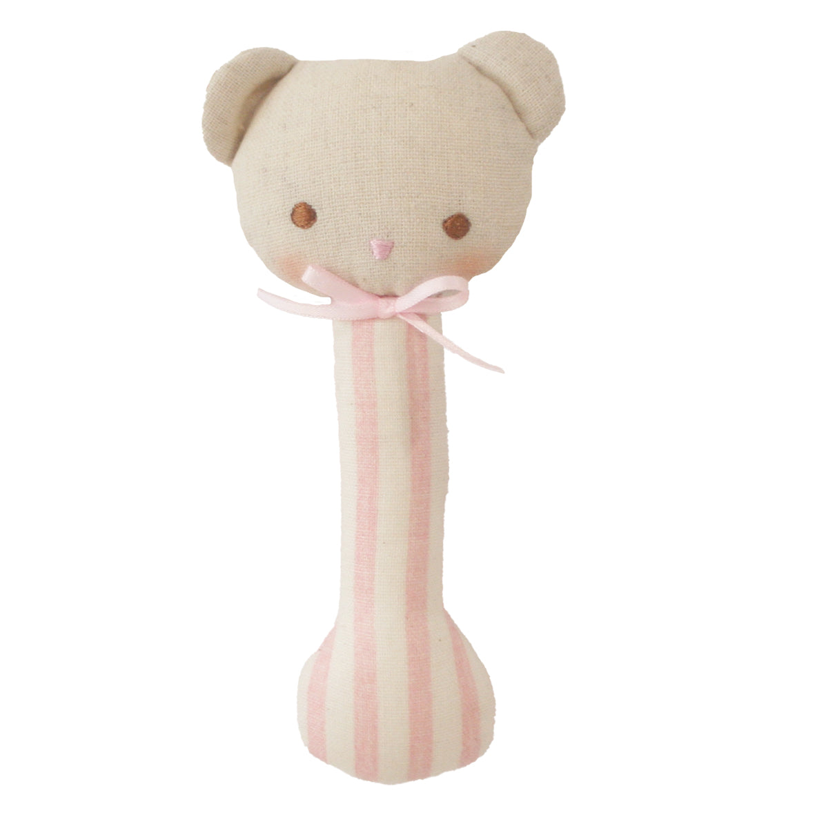 Ted Stick Rattle (Pink Stripe)