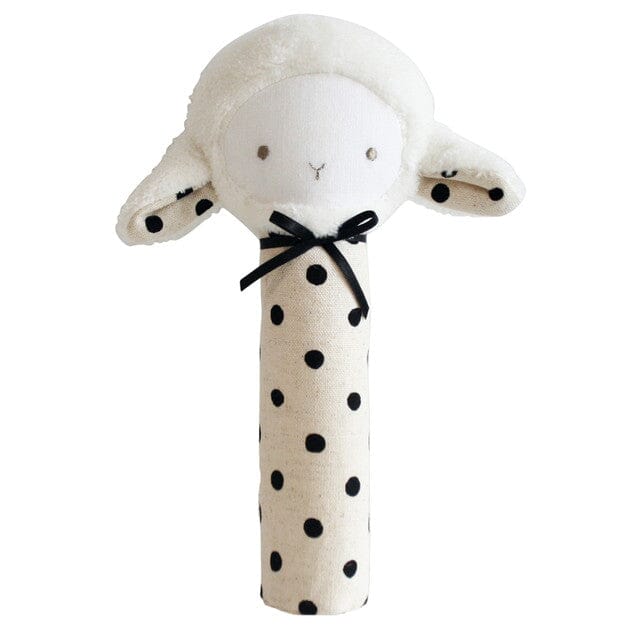 Lamby Squeaker (Black Linen Spot)