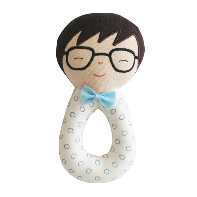 Ted Grab Rattle (Blue)