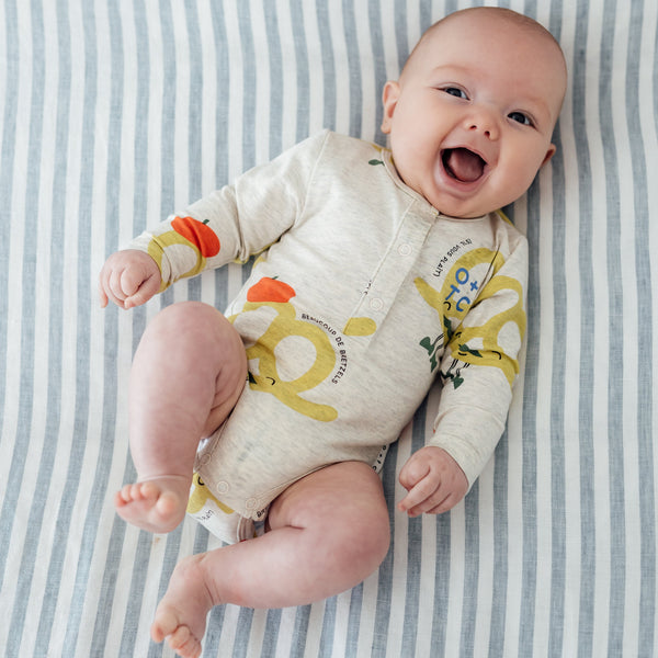 3 pk ls bodysuits & doudou