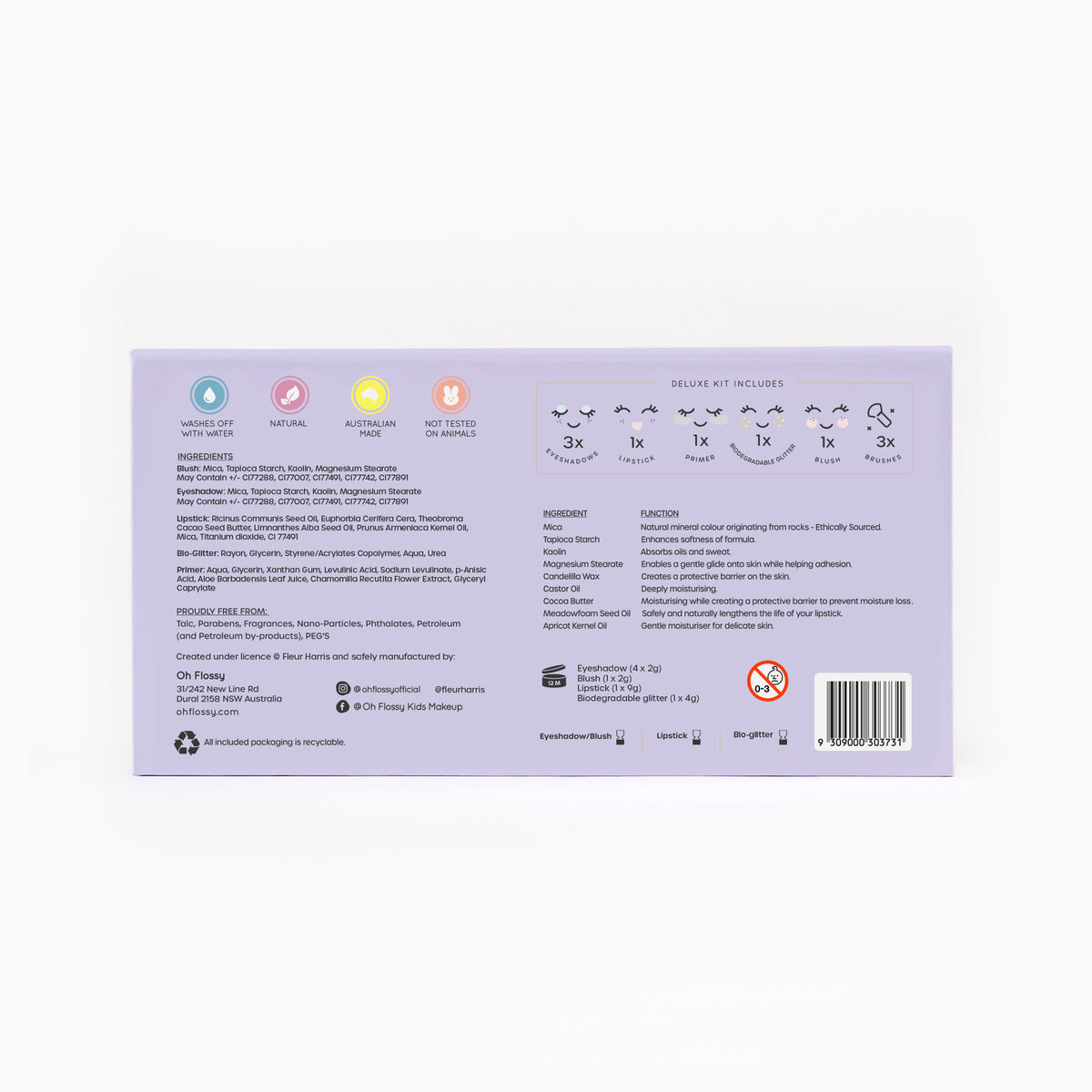 Oh Flossy X Fleur Harris - Garden Dreams Deluxe Makeup & Glitter Set