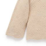 Oatmeal Posie Cardigan