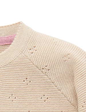 Oatmeal Posie Cardigan