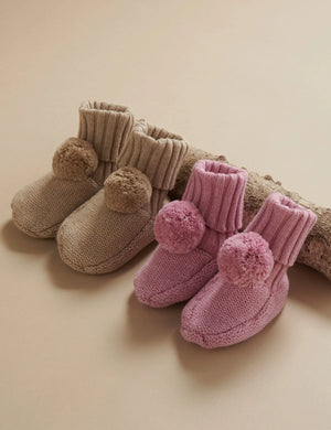 Hyacinth Pom Pom Bootie