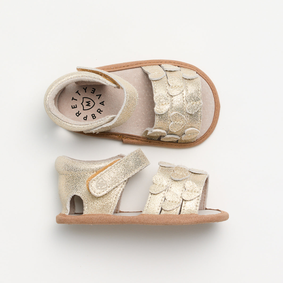 Hearts Sandal Gold Sparkle