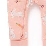 Hungry Bunny Textured Footless Onesie