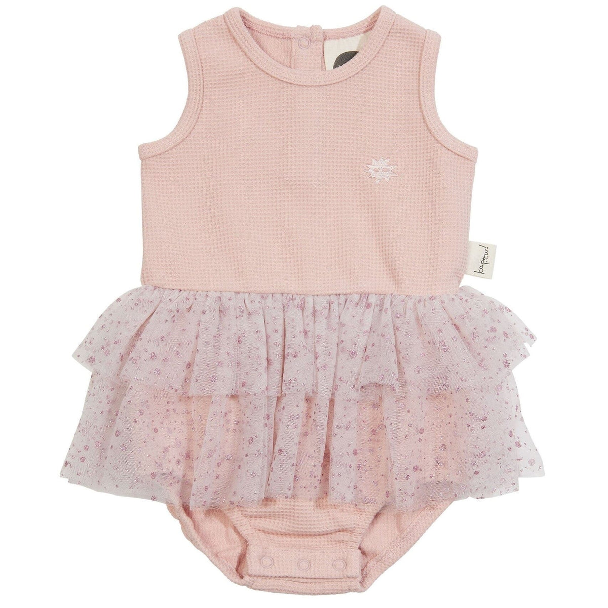 Peony Waffle Tutu Romper