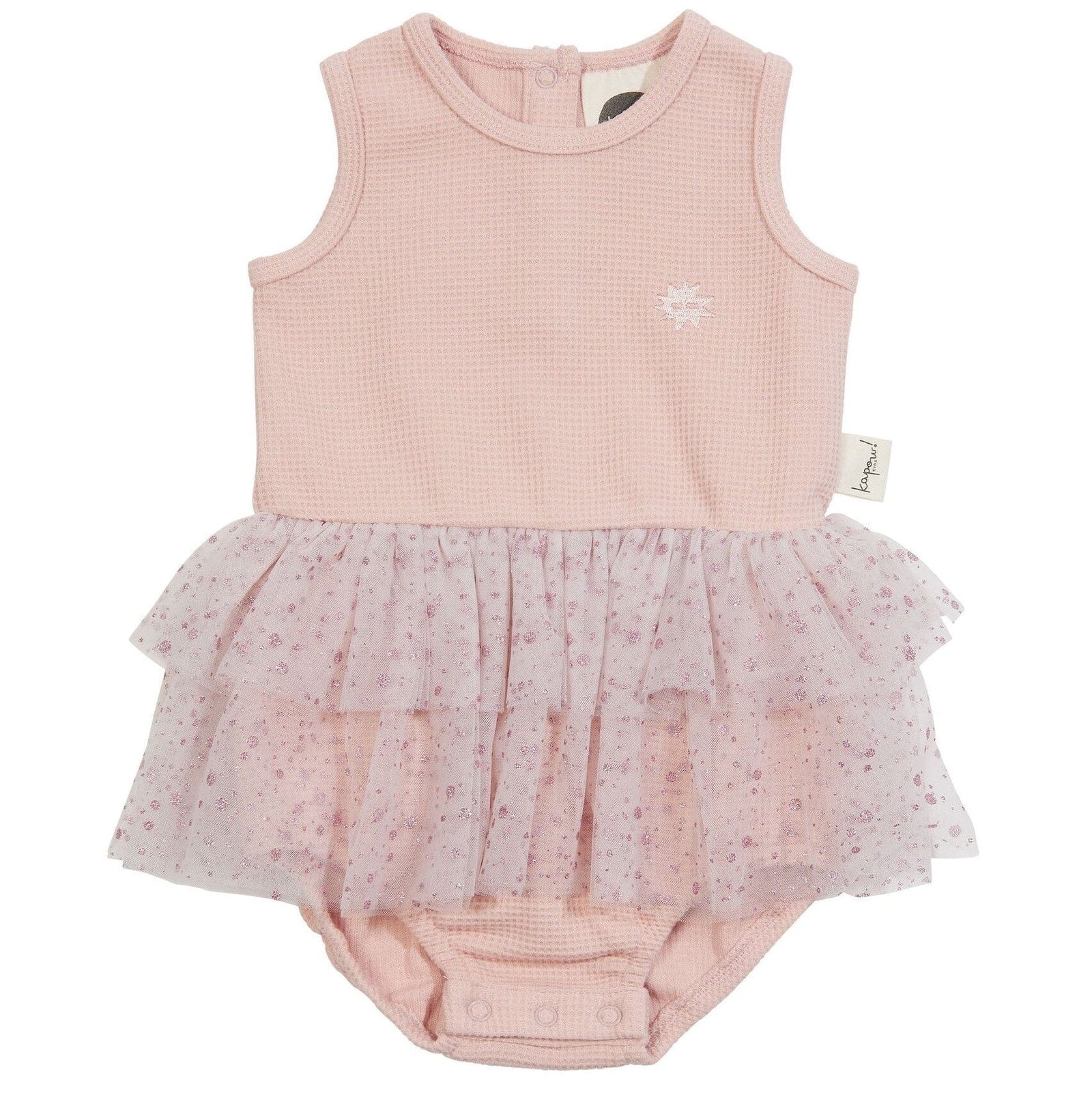 Peony Waffle Tutu Romper
