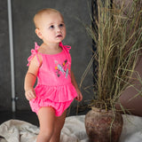 Polly Romper (Neon Blush)