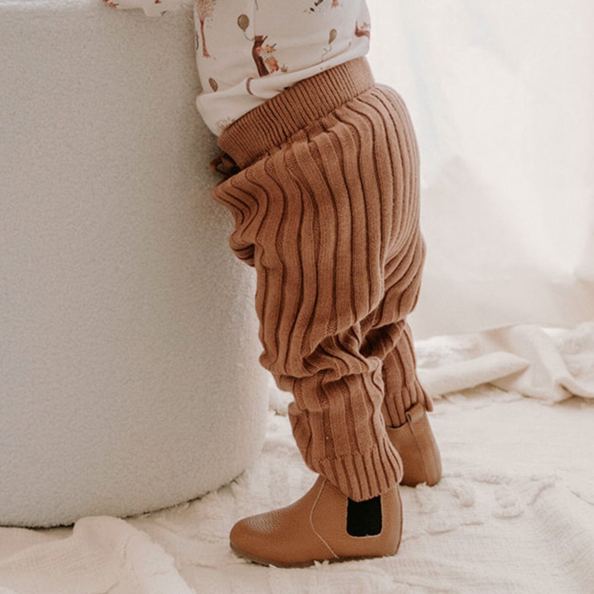 Chocolate Knit Ribbed Leggings
