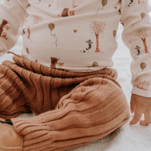 Chocolate Knit Ribbed Leggings